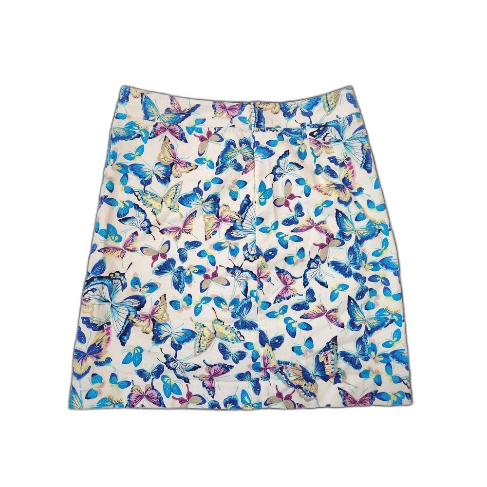 Talbots Butterfly Print Skirt – Size 6 – Cotton Blend - Picture 2 of 6